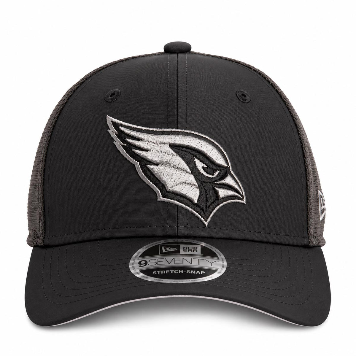 NFL Arizona Cardinals New Era Black Pearl Trucker 9SEVENTY Stretch-Snap Hat- Black