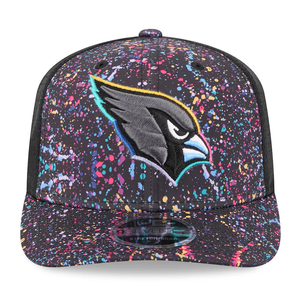 NFL Arizona Cardinals New Era 2025 Crucial Catch 9SEVENTY Stretch-Snapback Hat - Black