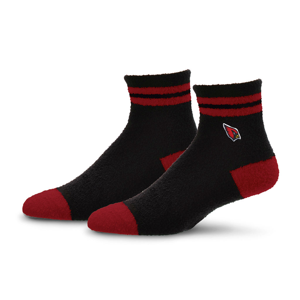 NFL Arizona Cardinals For Bare Feet Stripe Cozy Socks - Black