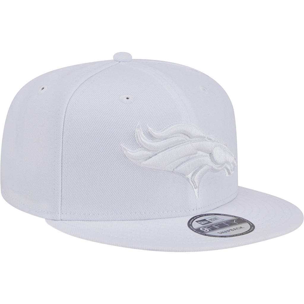 NFL Denver Broncos New Era White on White 9FIFTY Snapback Hat - White