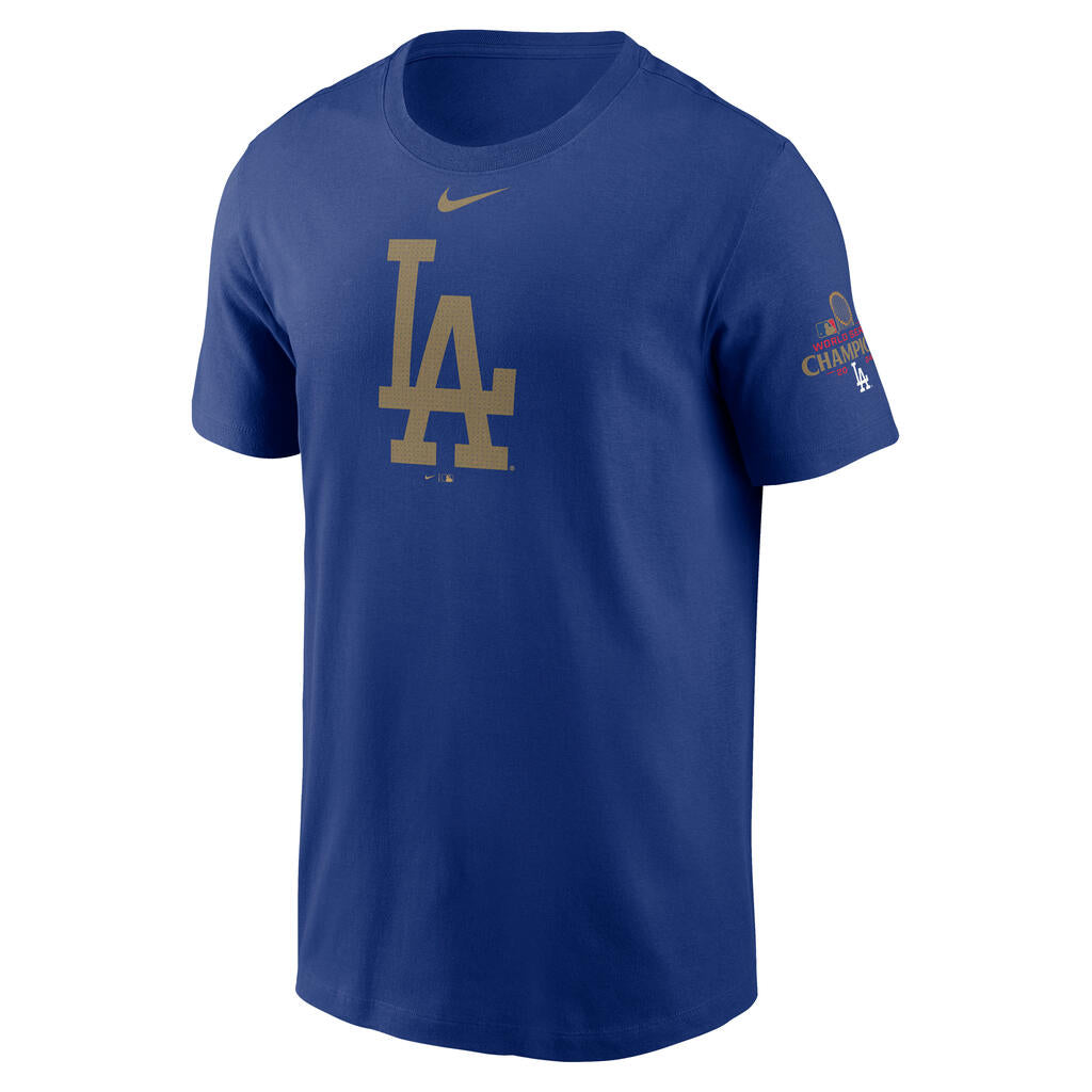 MLB Los Angeles Dodgers Nike Gold Logo T-Shirt - Blue
