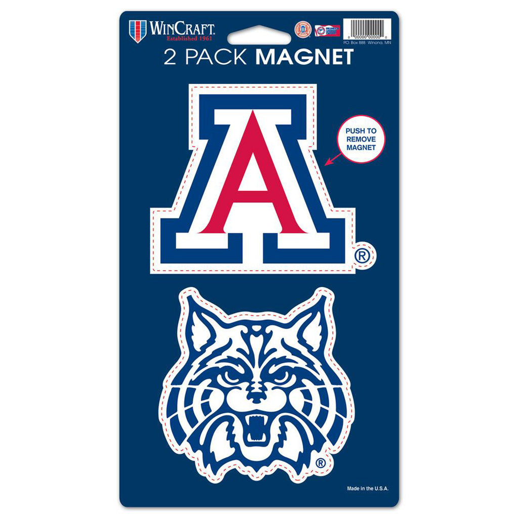 NCAA Arizona Wildcats WinCraft 2-Pack 5"x 9" Magnets - Navy