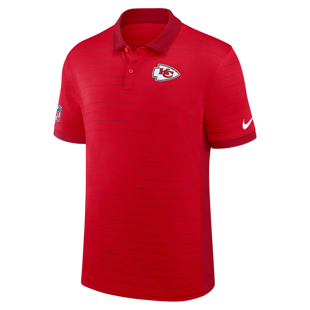 NFL Kansas City Chiefs Nike 2025 Dri-Fit Striped Polo - Red