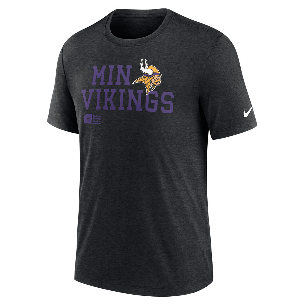 NFL Minnesota Vikings Nike Throwback Tri-Blend T-Shirt - Black