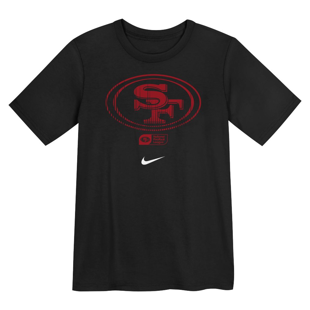 NFL San Francisco 49ers Youth Nike Faded Essential T-Shirt - Black