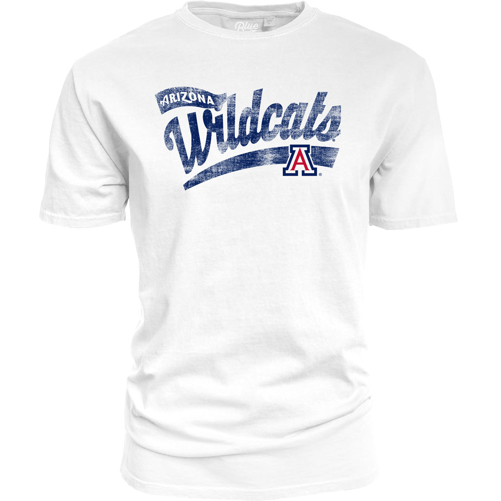 NCAA Arizona Wildcats Blue 84 Step Back T-Shirt- White