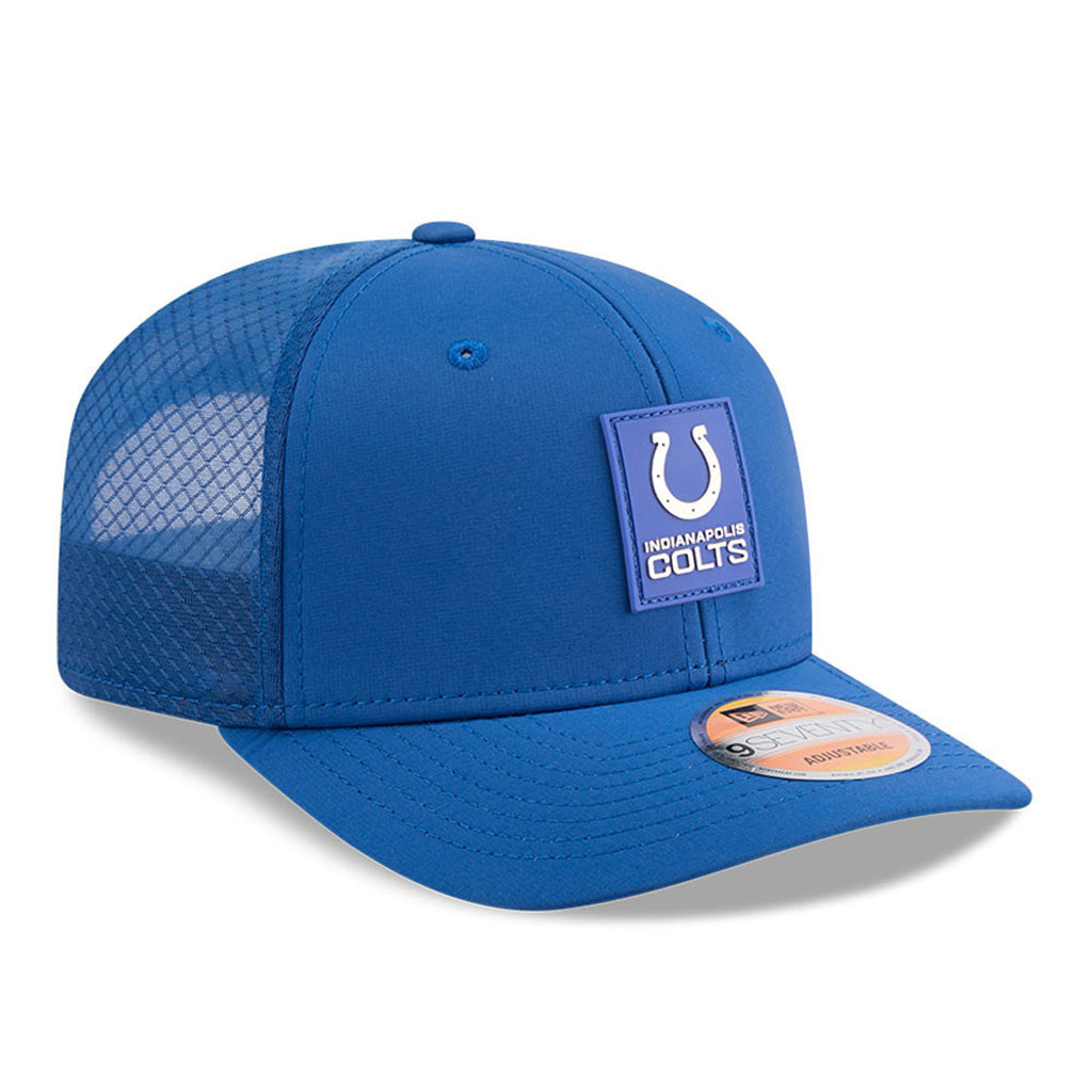 NFL Indianapolis Colts New Era 2025 Sideline 9SEVENTY Stretch-Snapback Hat - Blue