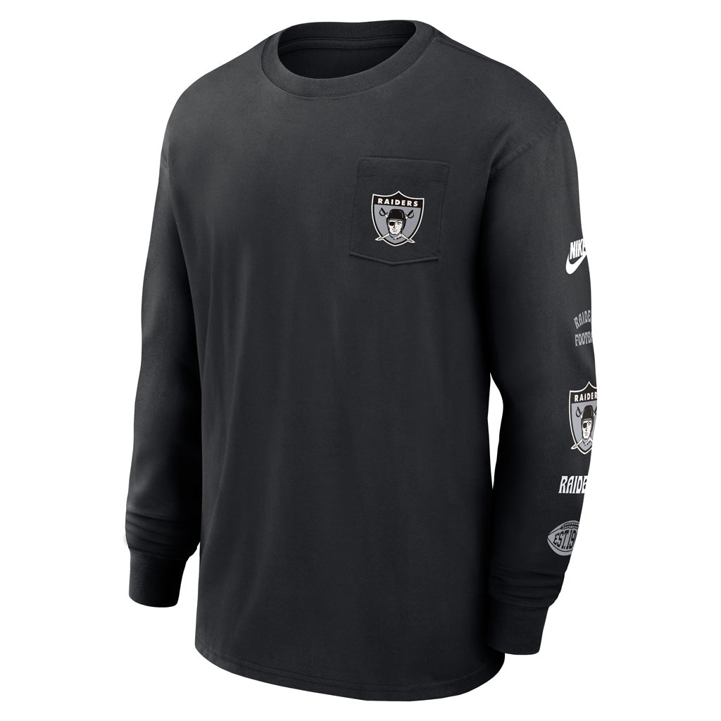 NFL Las Vegas Raiders Nike Pocket Max90 Long Sleeve T-Shirt