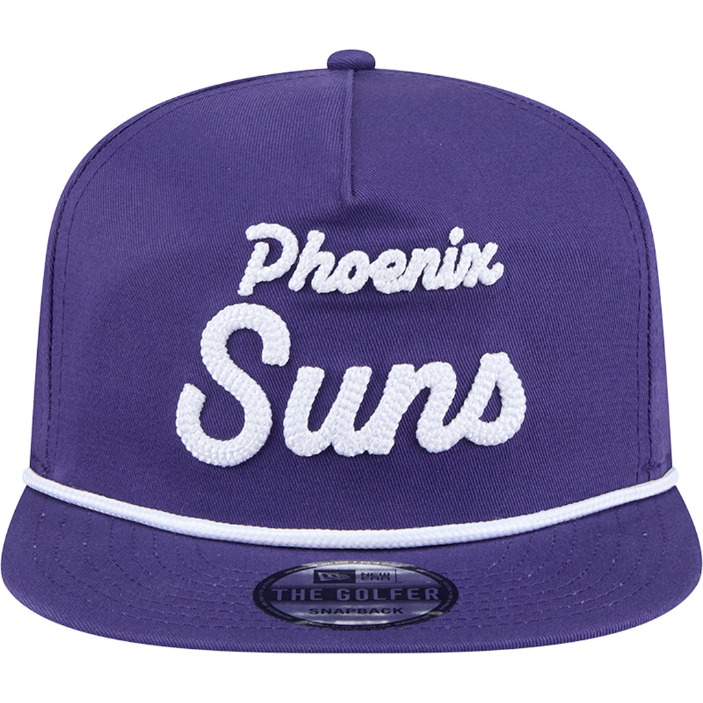 NBA Phoenix Suns New Era Team Text Golfer Snapback Hat - Purple