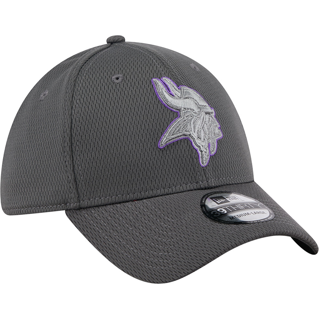 NFL Minnesota Vikings New Era Tonal Graphite 39THIRTY Flex Fit Hat - Graphite