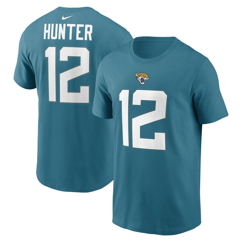 NFL Jacksonville Jaguars Travis Hunter Nike Name & Number T-Shirt - Teal
