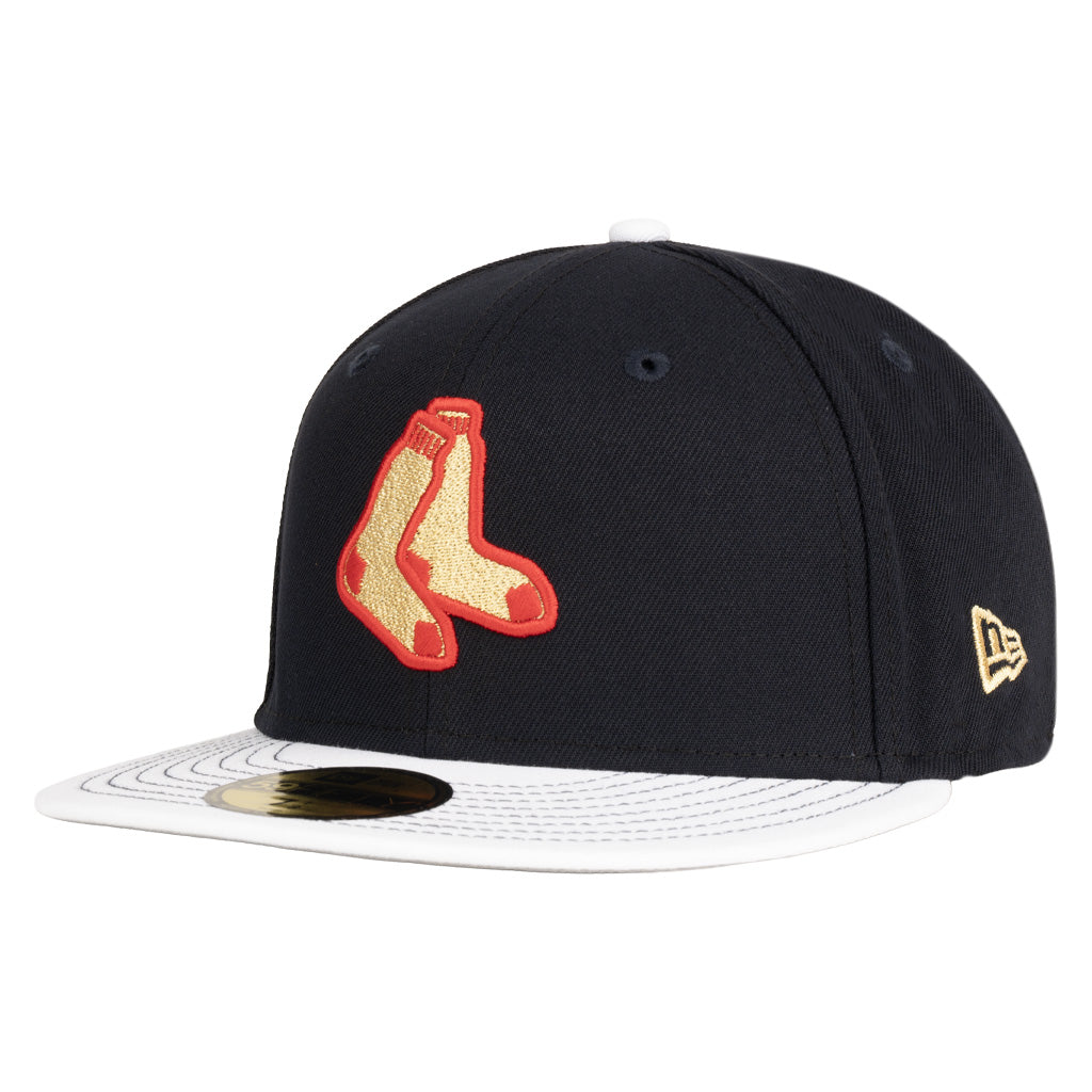 MLB Boston Red Sox New Era Gold Medal 59FIFTY Fitted Hat - Navy