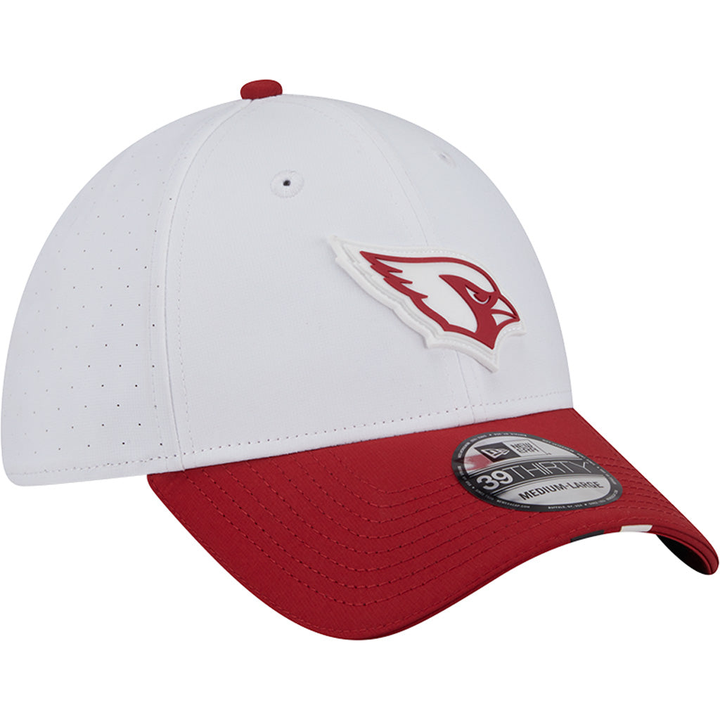 NFL Arizona Cardinals New Era 2025 Training 39THIRTY Flex Fit Hat - White