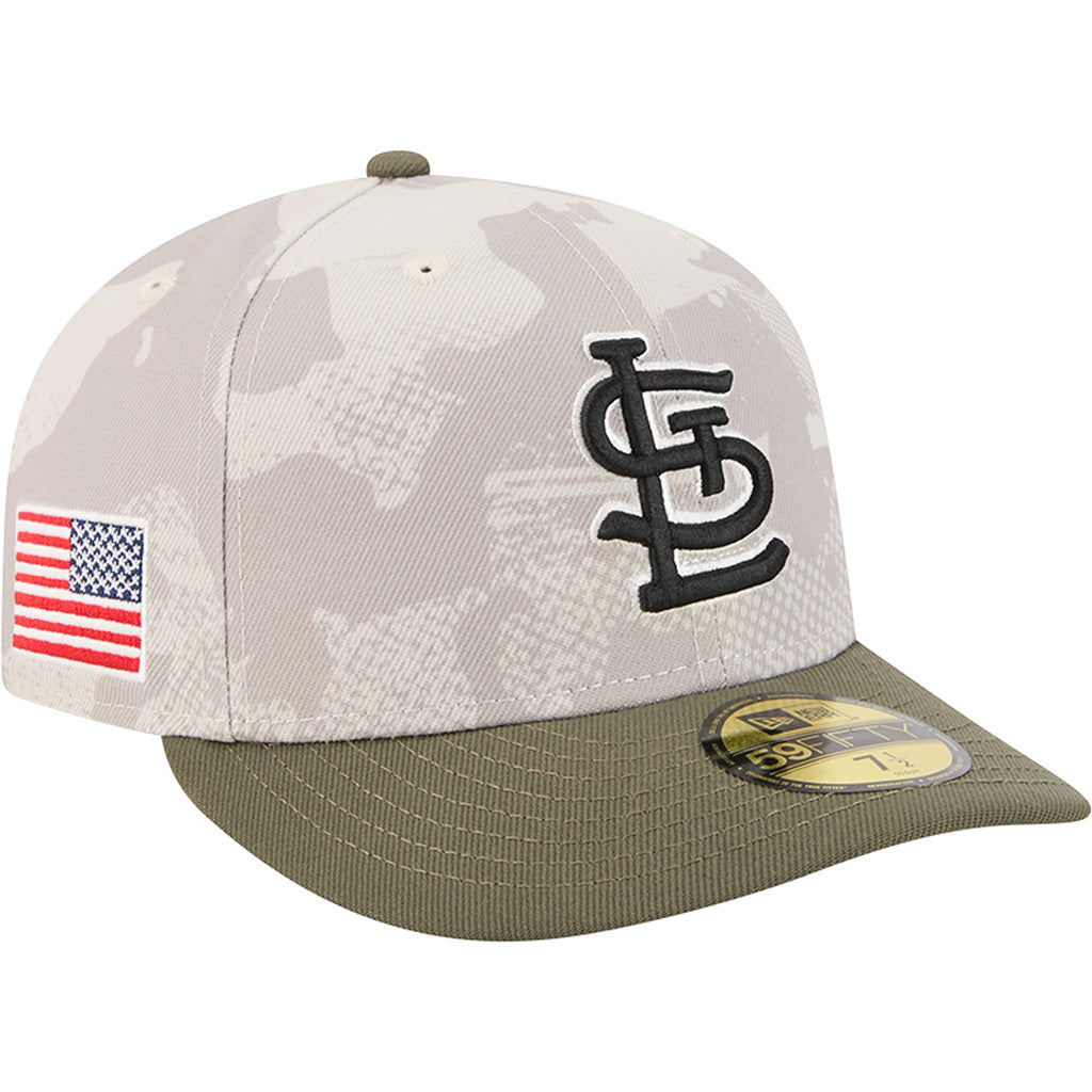 MLB St. Louis Cardinals New Era 2025 Armed Forces Day 59FIFTY Fitted Hat - Stone