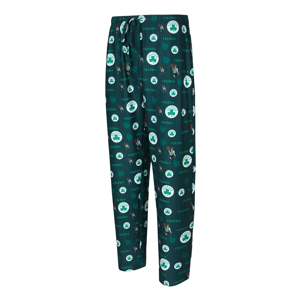 NBA Boston Celtics Concepts Sport Mosaic All Over Print PJ Pants - Green
