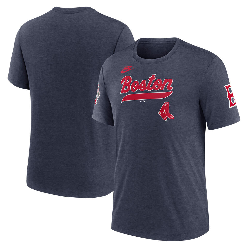 MLB Boston Red Sox Nike Cooperstown Eras Tri-Blend T-Shirt - Navy