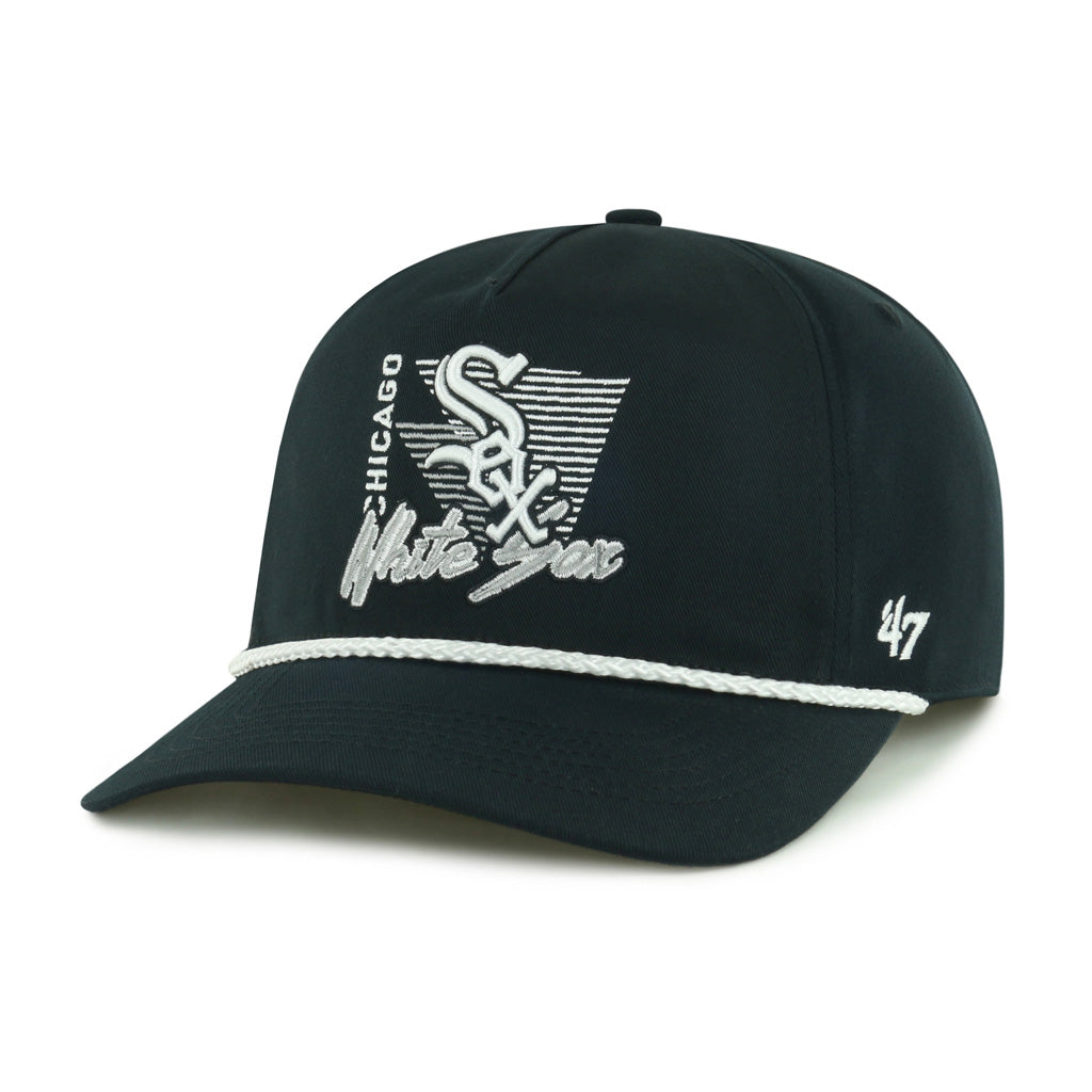 MLB Chicago White Sox '47 Splint Hitch Snapback Hat - Black