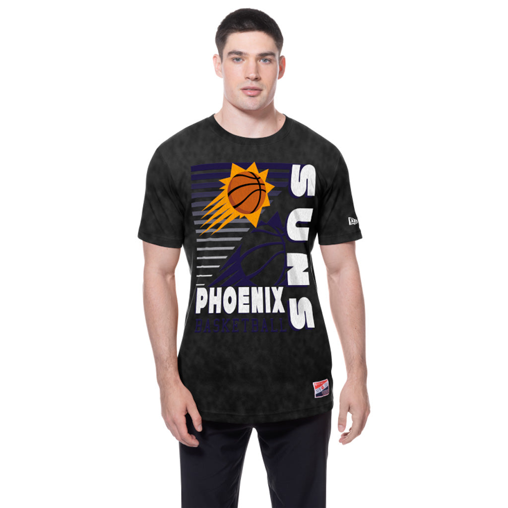 NBA Phoenix Suns New Era Throwback Wash T-Shirt - Black