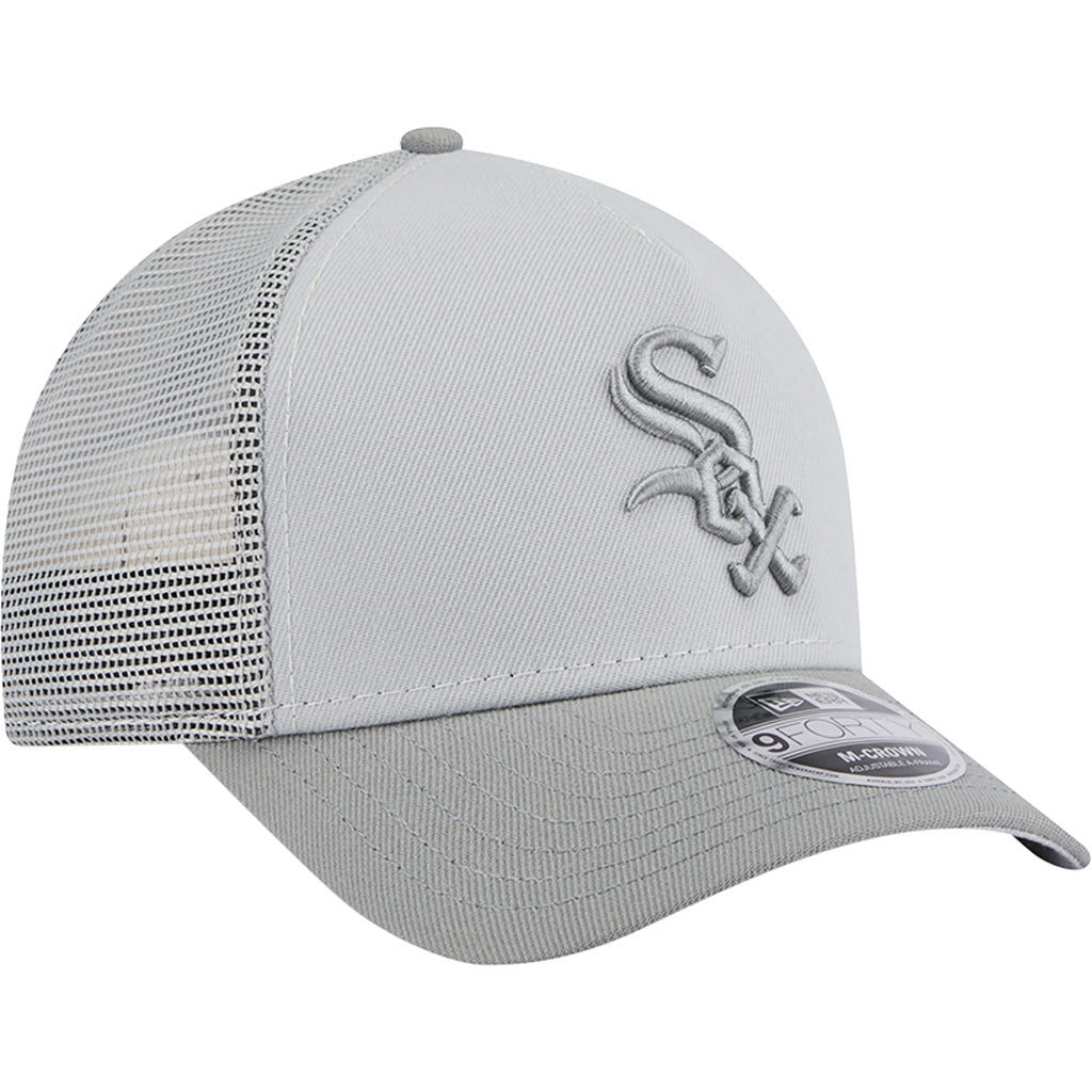 MLB Chicago White Sox New Era Gray Tonal 9FORTY M-Crown Snapback Trucker Hat - Gray