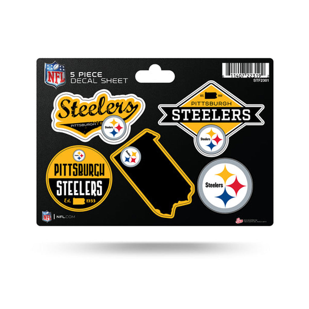 NFL Pittsburgh Steelers Rico 5-Pack Decal Sheet