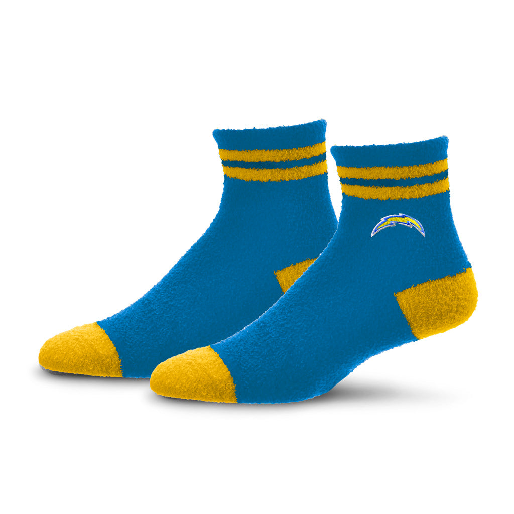 NFL Los Angeles Chargers For Bare Feet Stripe Cozy Socks - Blue