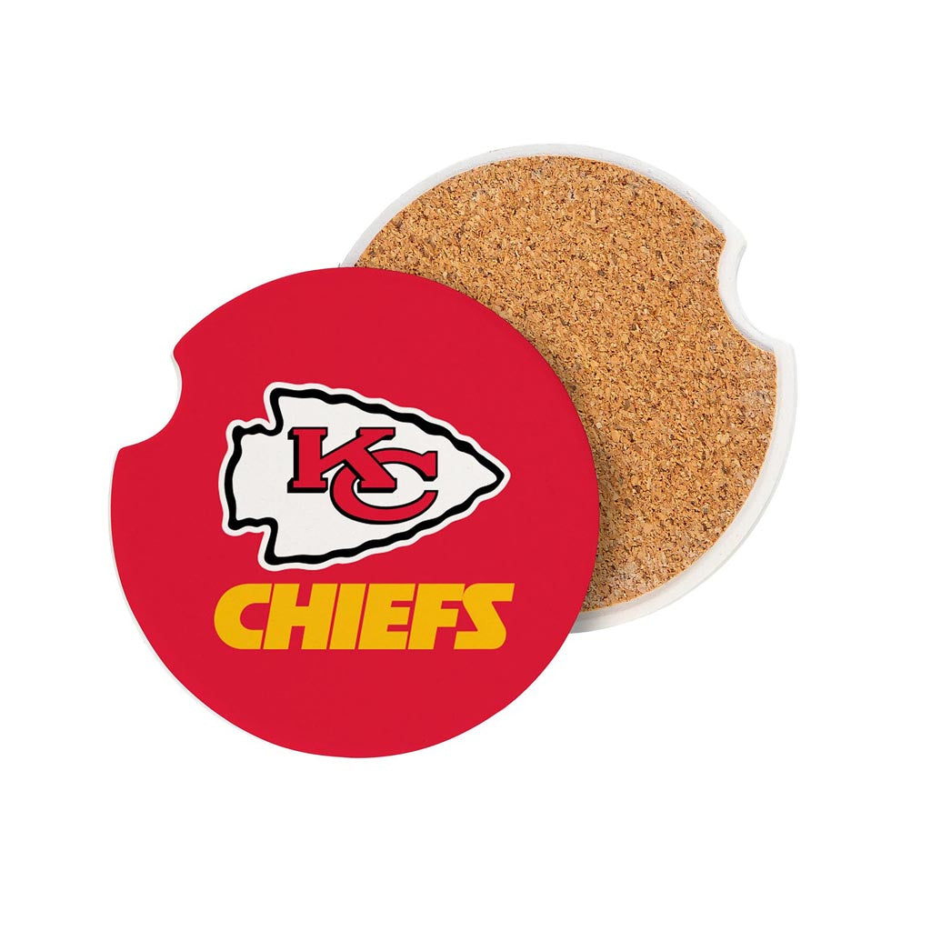 NFL Kansas City Chiefs Evergreen 2-Pack Car Coasters