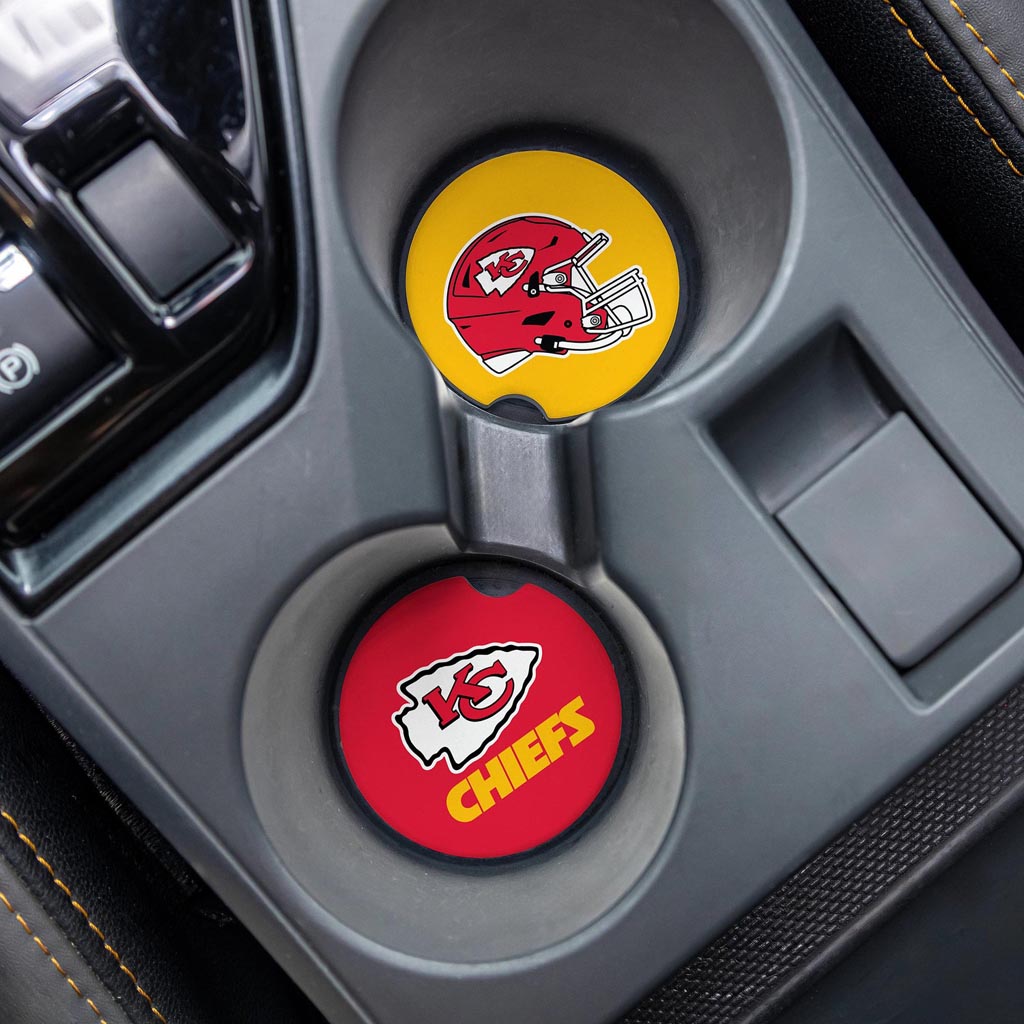 NFL Kansas City Chiefs Evergreen 2-Pack Car Coasters