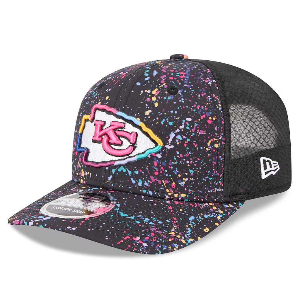 NFL Kansas City Chiefs New Era 2025 Crucial Catch 9SEVENTY Stretch-Snapback Hat - Black