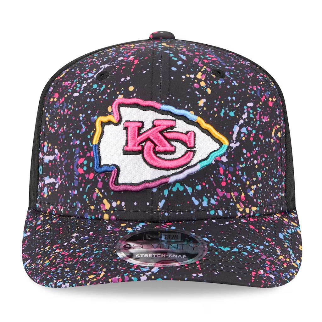 NFL Kansas City Chiefs New Era 2025 Crucial Catch 9SEVENTY Stretch-Snapback Hat - Black