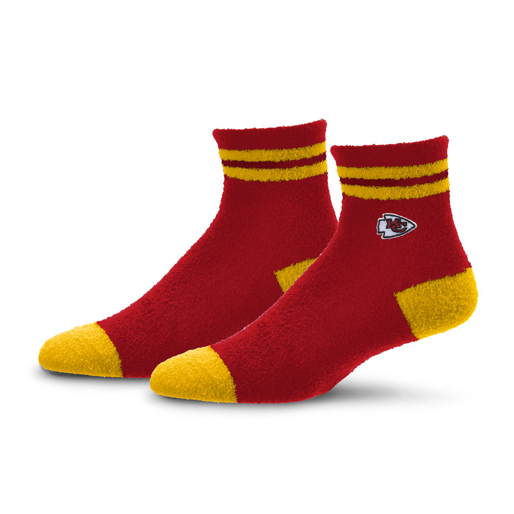 NFL Kansas City Chiefs For Bare Feet Stripe Cozy Socks - Red