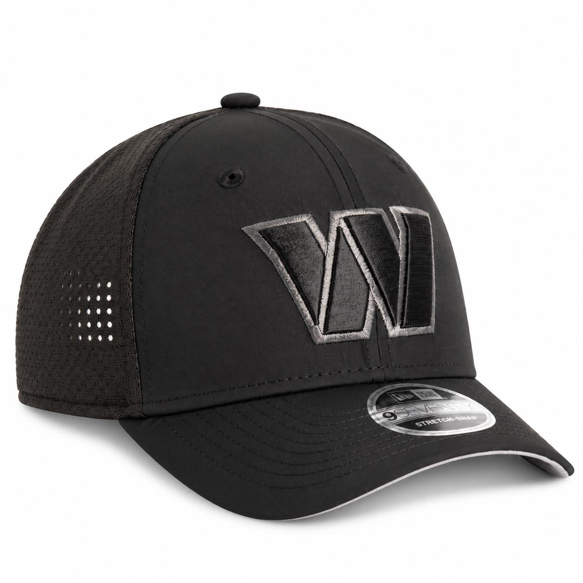NFL Washington Commanders New Era Black Pearl Trucker 9SEVENTY Stretch-Snap Hat- Black