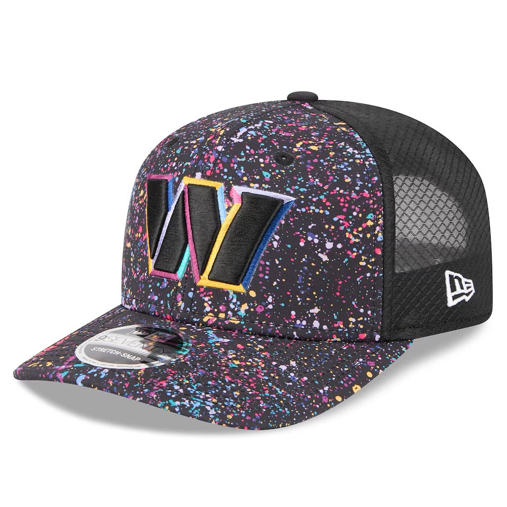 NFL Washington Commanders New Era 2025 Crucial Catch 9SEVENTY Stretch-Snapback Hat - Black