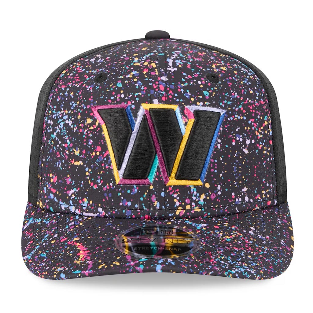 NFL Washington Commanders New Era 2025 Crucial Catch 9SEVENTY Stretch-Snapback Hat - Black