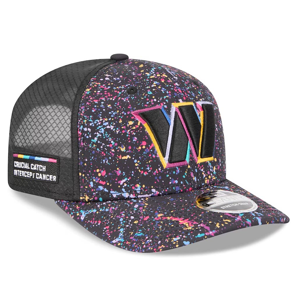 NFL Washington Commanders New Era 2025 Crucial Catch 9SEVENTY Stretch-Snapback Hat - Black