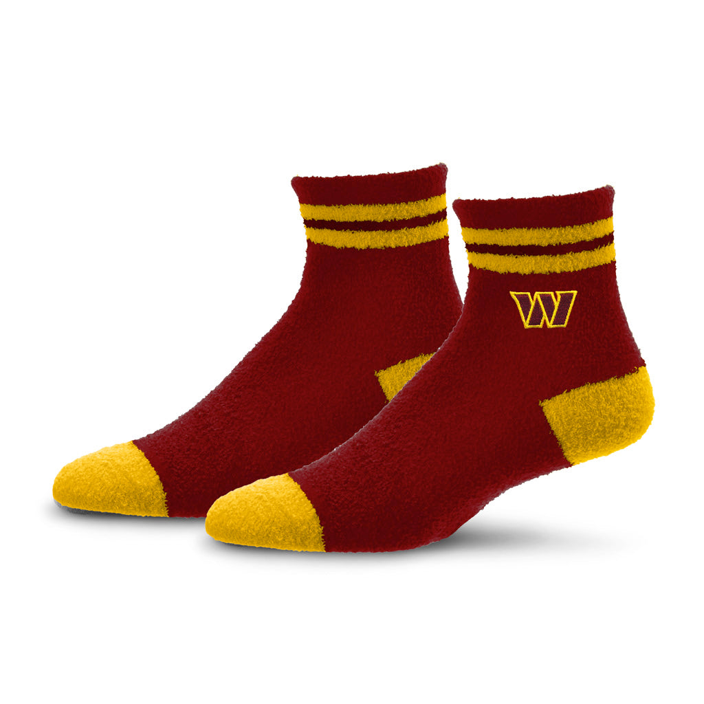 NFL Washington Commanders For Bare Feet Stripe Cozy Socks - Maroon