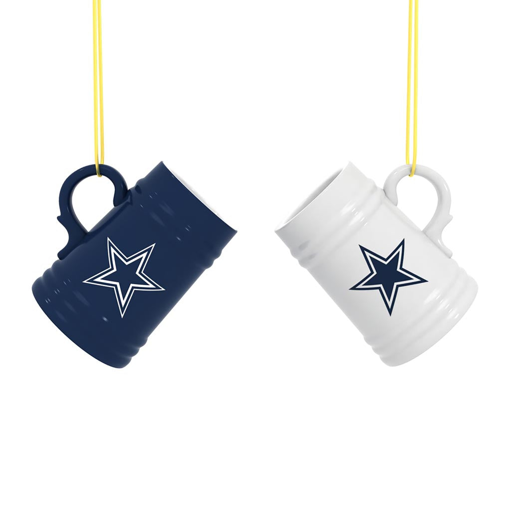 NFL Dallas Cowboys Evergreen Mini Stein 2-Pack, 3 oz Cup Set - Navy/White