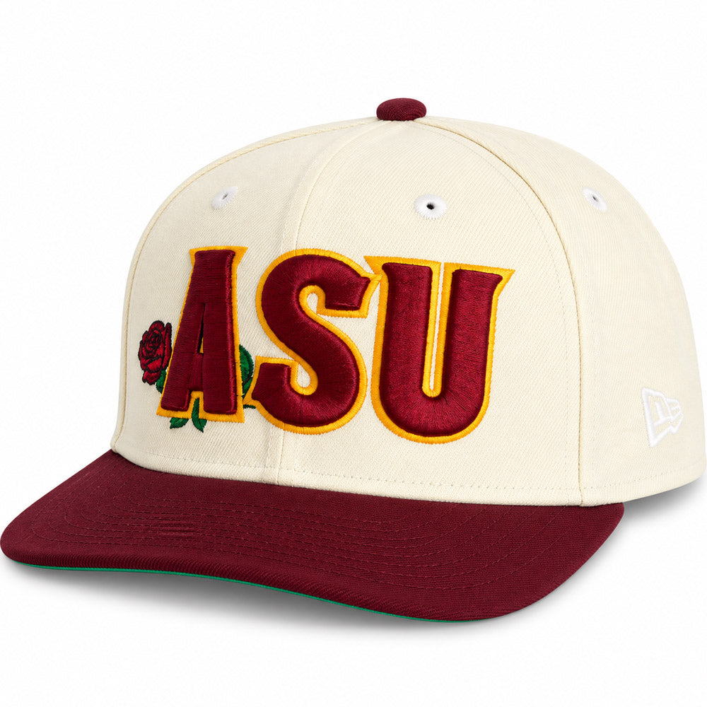 NCAA Arizona State Sun Devils New Era NCAA Arizona State Sun Devils New Era Roses 9SEVENTY Stretch-Snap Hat- Cream