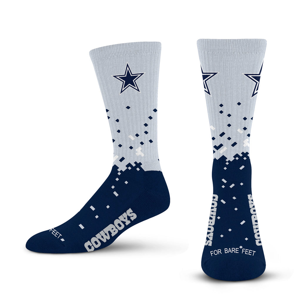 NFL Dallas Cowboys For Bare Feet Spray Zone Socks - Gray