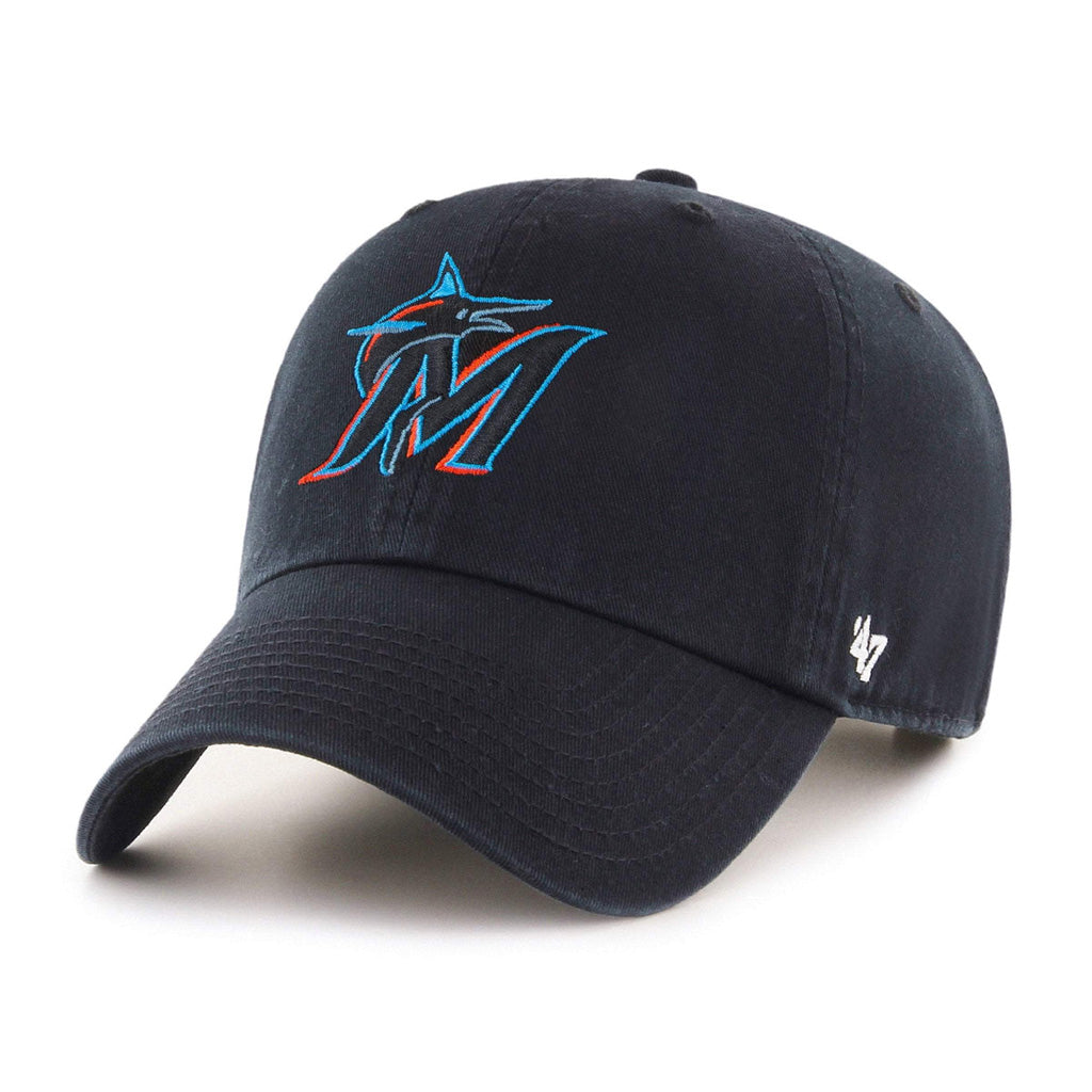 MLB Miami Marlins '47 Clean Up Hat - Black