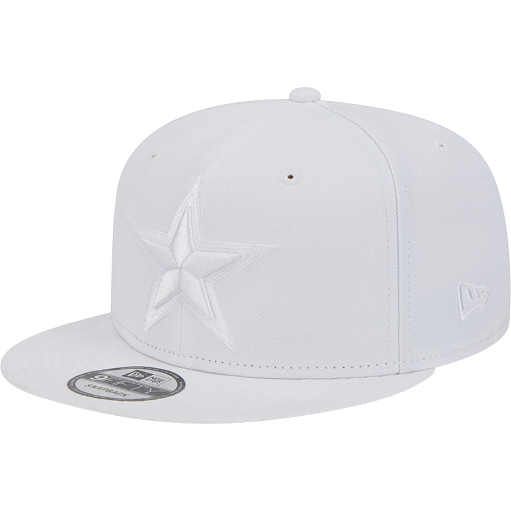 NFL Dallas Cowboys New Era White on White 9FIFTY Snapback Hat - White