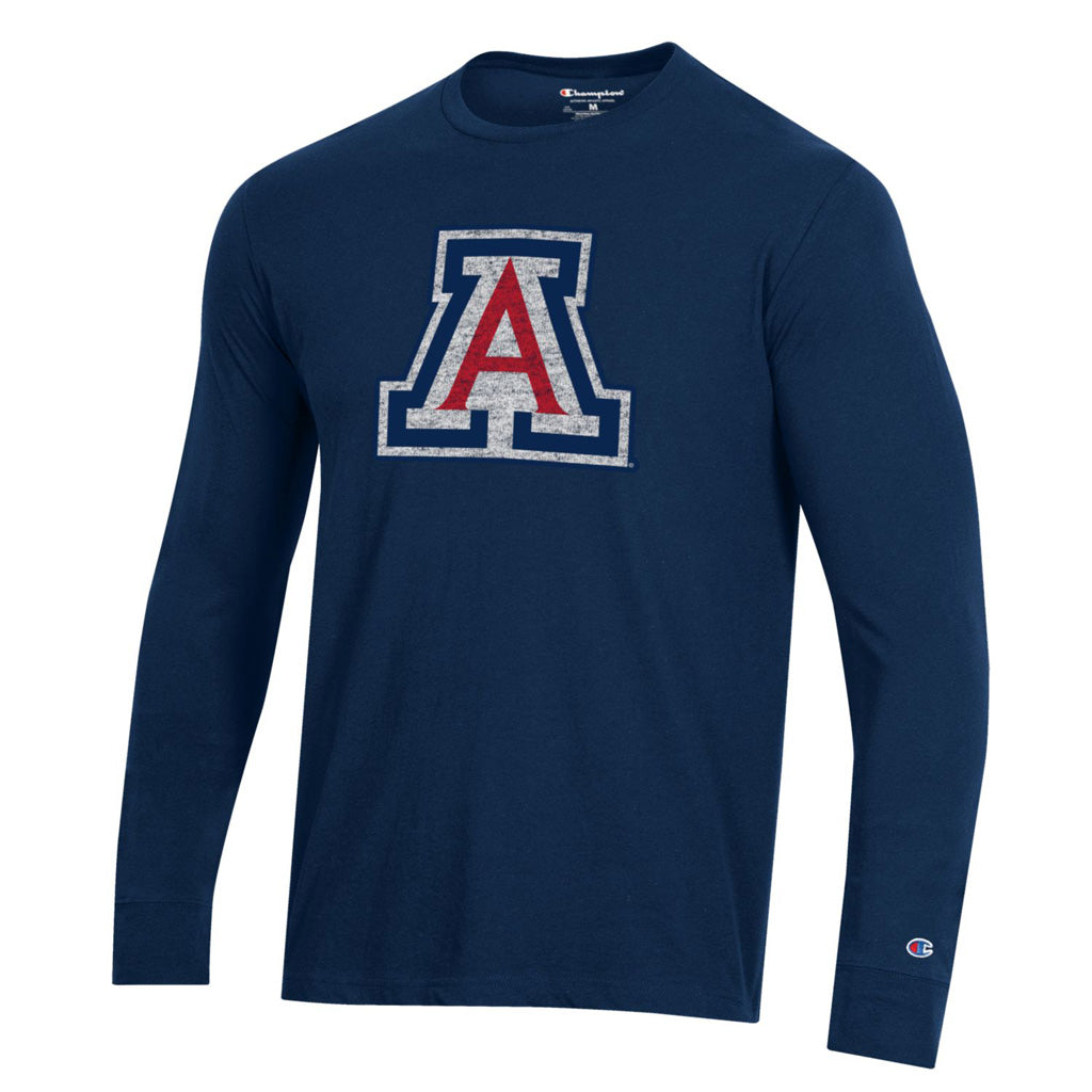 NCAA Arizona Wildcats Champion Primary Logo Long Sleeve T-Shirt - Navy