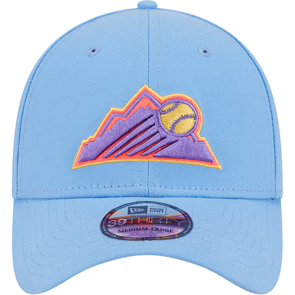MLB Colorado Rockies New Era 2025 City Connect 39THIRTY Flex Fit - Light Blue
