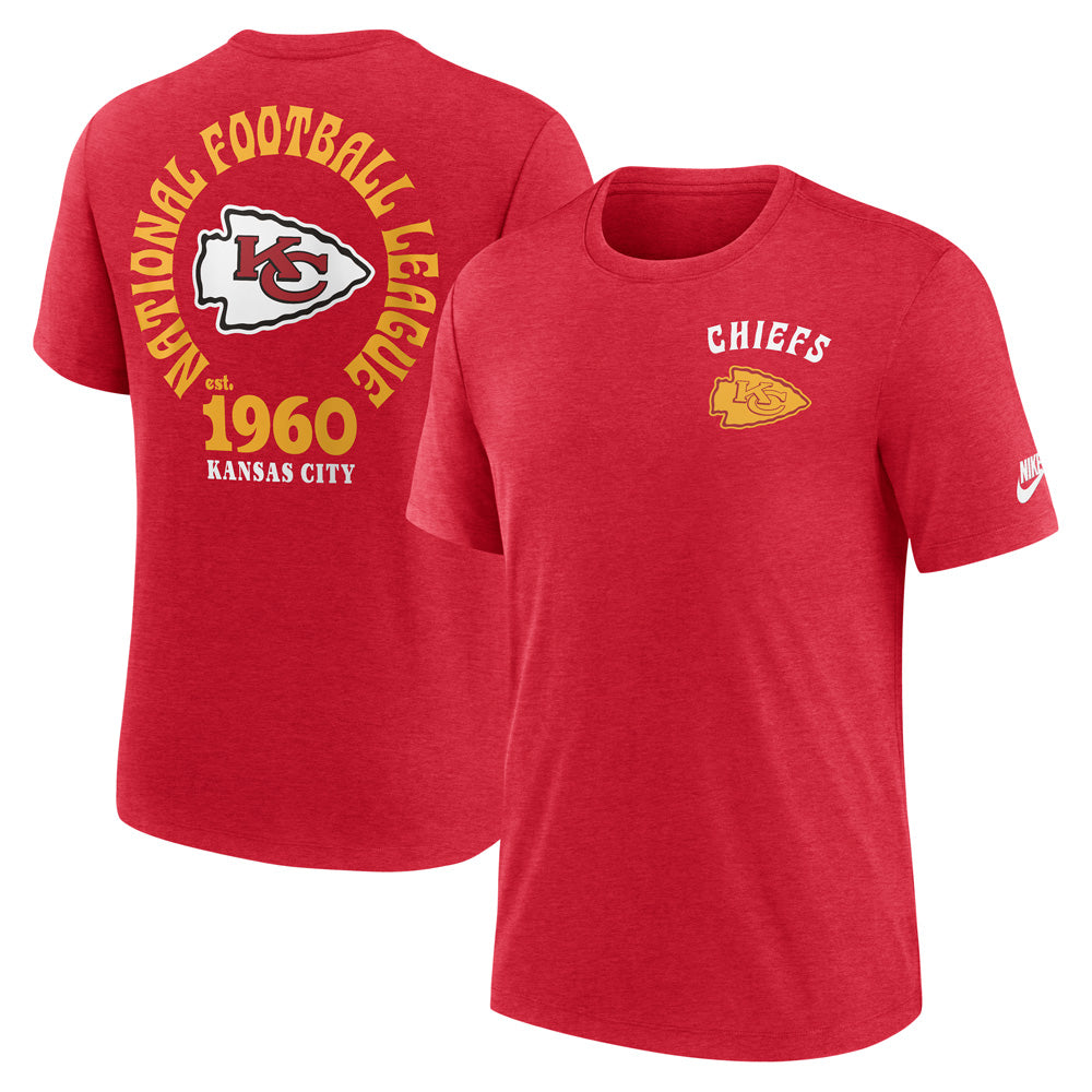 NFL Kansas City Chiefs Nike 2-Hit Tri-Blend T-Shirt - Red