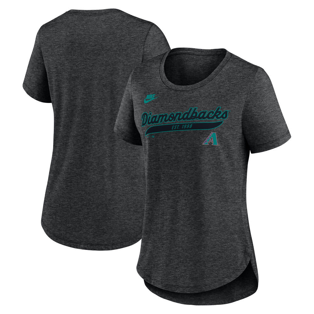 MLB Arizona Diamondbacks Women's Nike Cooperstown Tri-Blend T-Shirt - Black