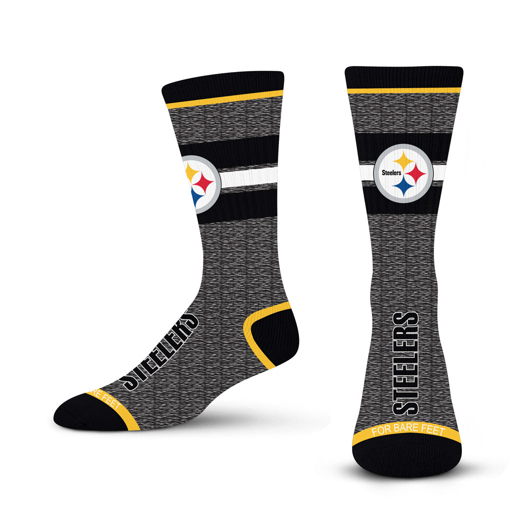 NFL Pittsburgh Steelers For Bare Feet Spotlight Socks - Black