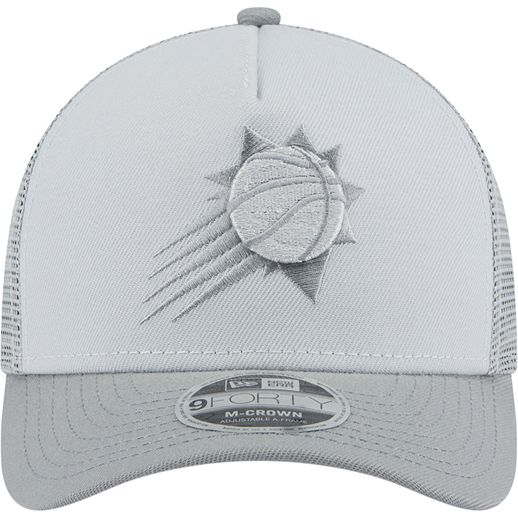 NBA Phoenix Suns New Era Gray Tonal 9FORTY M-Crown Snapback Trucker Hat - Gray