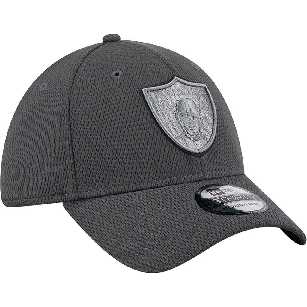 NFL Las Vegas Raiders New Era Tonal Graphite 39THIRTY Flex Fit Hat - Graphite