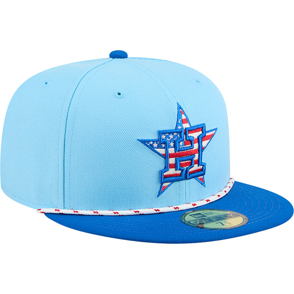 MLB Houston Astros New Era 2025 4th of July 59FIFTY Fitted Hat - Blue