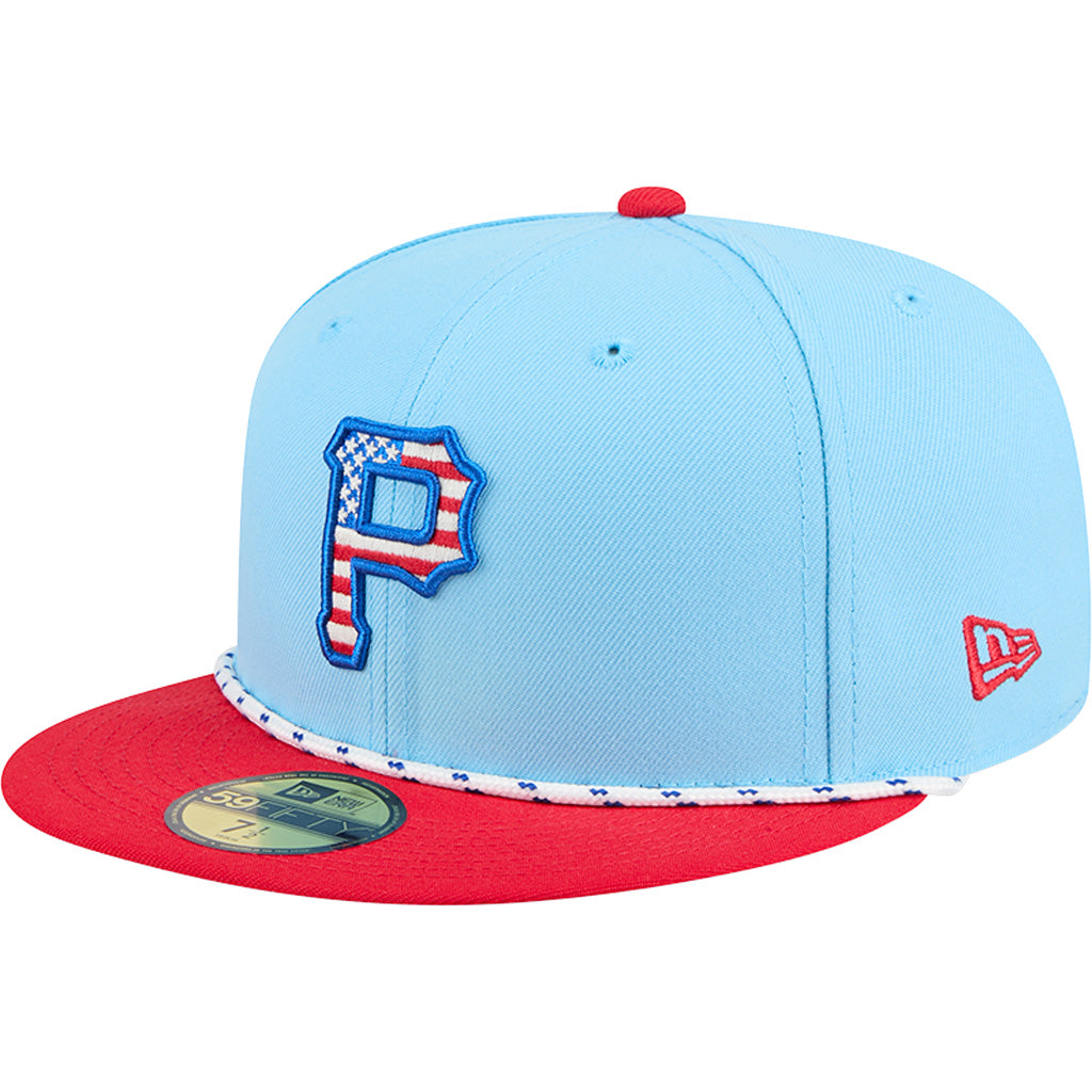 MLB Pittsburgh Pirates New Era 2025 4th of July 59FIFTY Fitted Hat - Blue