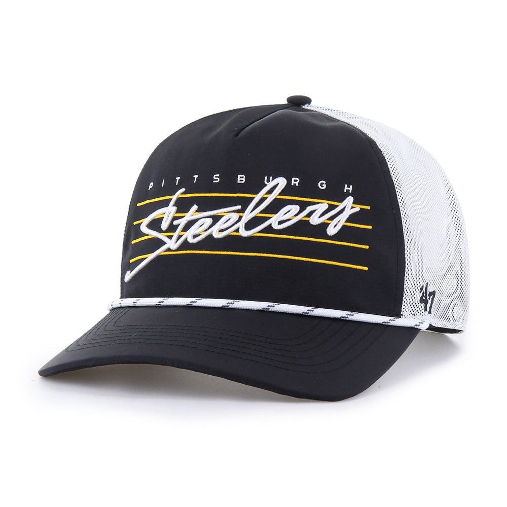 NFL Pittsburgh Steelers '47 Downburst Mesh Hitch Adjustable Hat - Black